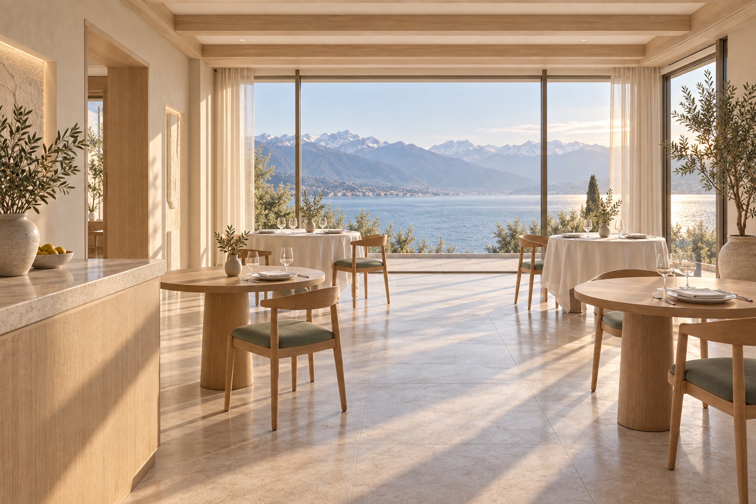 Salle du restaurant Sillon à Vevey